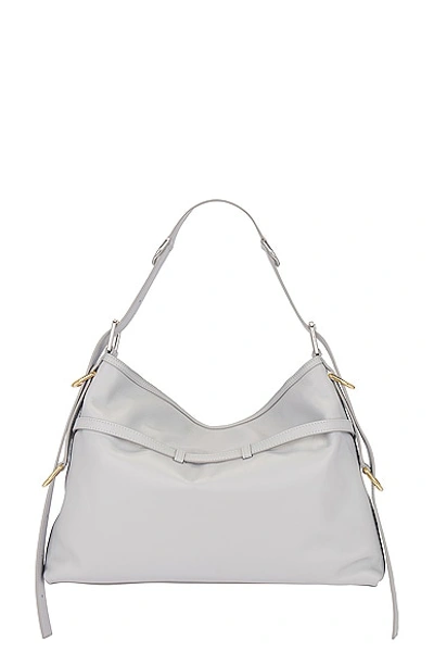 Shop Givenchy Medium Voyou Bag In Light Grey