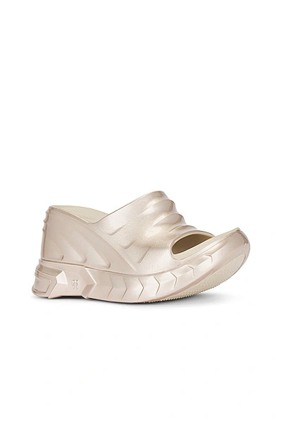 Shop Givenchy Marshmallow Slider Wedge Sandal In Dusty Gold