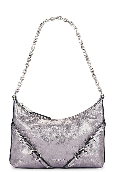 Shop Givenchy Voyou Party Bag In Silvery Grey