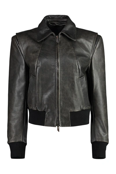 Shop Salvatore Santoro Leather Jacket In Black