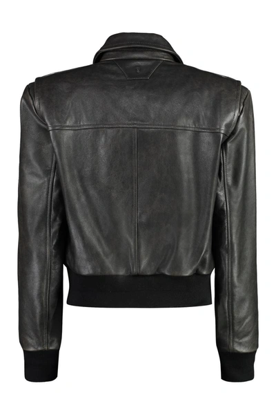 Shop Salvatore Santoro Leather Jacket In Black