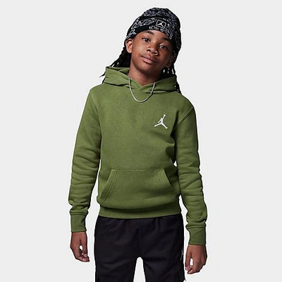 Shop Nike Jordan Kids' Mj Essentials Pullover Hoodie In Medium Olive