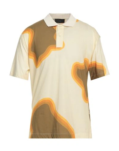 Shop Liu •jo Man Man Polo Shirt Beige Size L Cotton