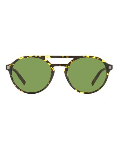 Shop Zegna Round Ez0180 Sunglasses Man Sunglasses Brown Size 54 Acetate