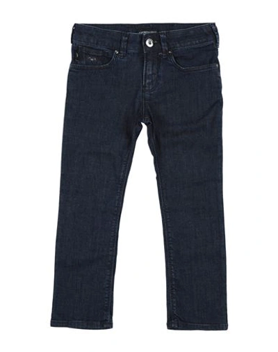 Shop Emporio Armani Toddler Boy Jeans Blue Size 7 Cotton, Elastane