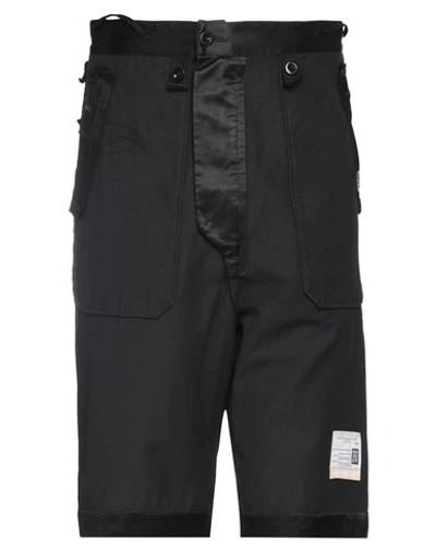 Shop Miharayasuhiro Maison Mihara Yasuhiro Man Shorts & Bermuda Shorts Black Size 30 Cotton, Nylon