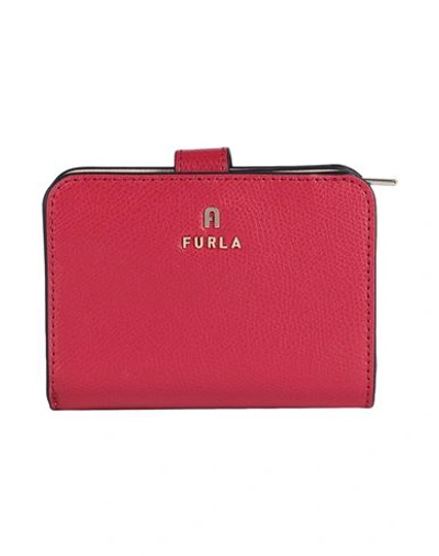 Shop Furla Camelia S Compact Wallet Woman Wallet Red Size - Soft Leather
