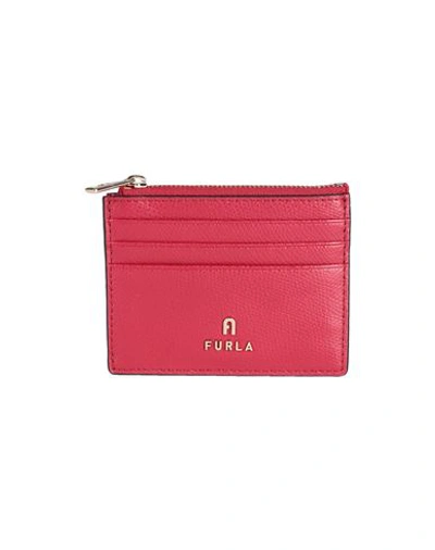 Shop Furla Camelia S Zipped Card Ca Woman Coin Purse Red Size - Soft Leather
