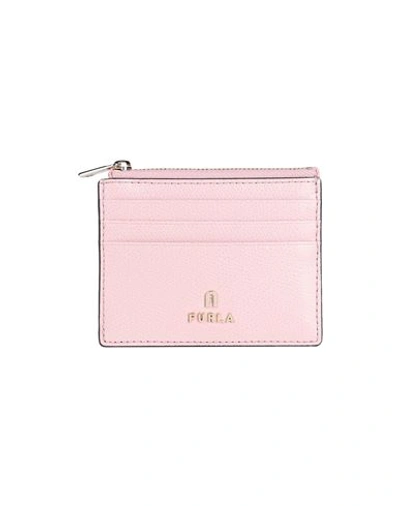 Shop Furla Camelia S Zipped Card Ca Woman Coin Purse Pink Size - Soft Leather
