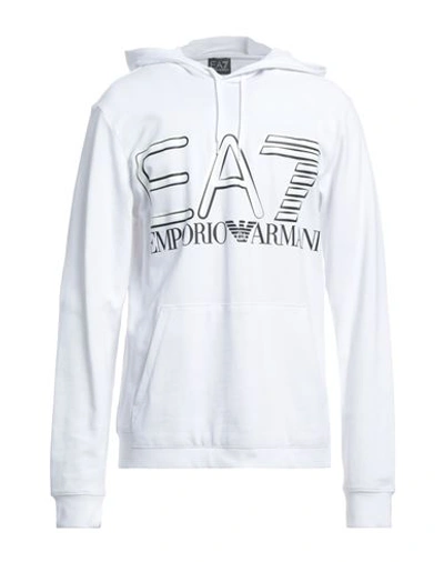 Shop Ea7 Man Sweatshirt White Size Xxl Cotton