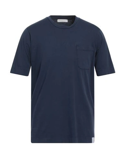 Shop Daniele Fiesoli Man T-shirt Navy Blue Size Xxl Cotton