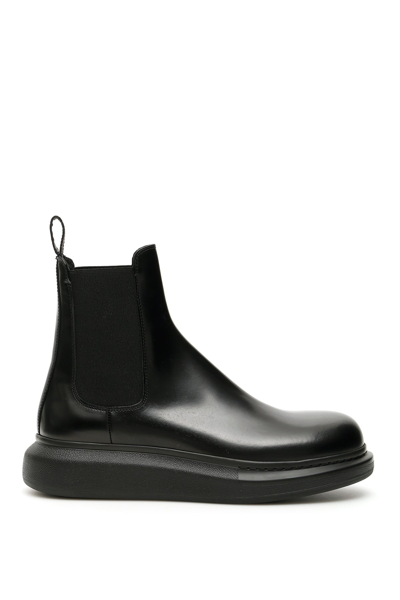 Shop Alexander Mcqueen Hybrid Chelsea Boots Men In Black