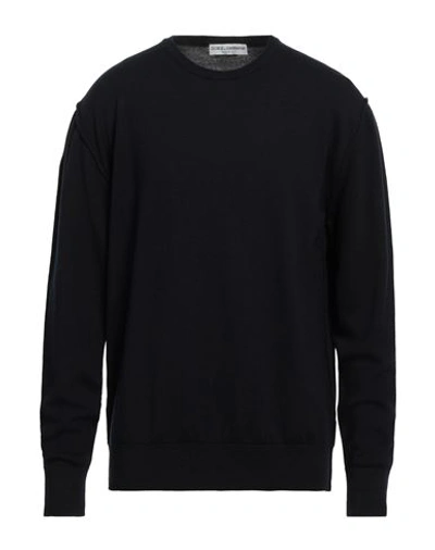 Shop Dolce & Gabbana Man Sweater Midnight Blue Size 46 Virgin Wool