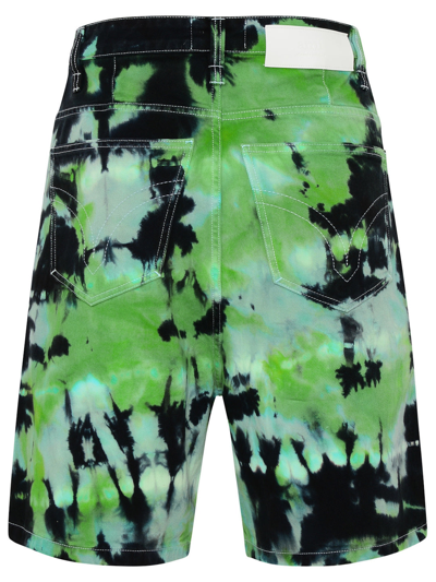 Shop Ami Alexandre Mattiussi Ami Paris Uomo Cotton Denim Bermuda Shorts In Green