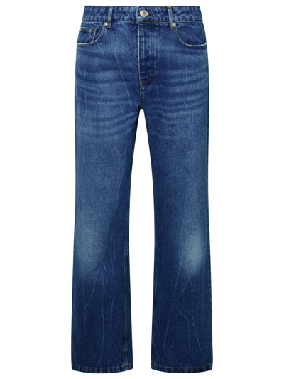Shop Ami Alexandre Mattiussi Ami Paris Blue Cotton Jeans Man