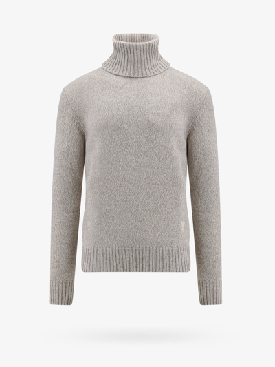 Shop Ami Alexandre Mattiussi Ami Paris Man Sweater Man Beige Knitwear In Cream
