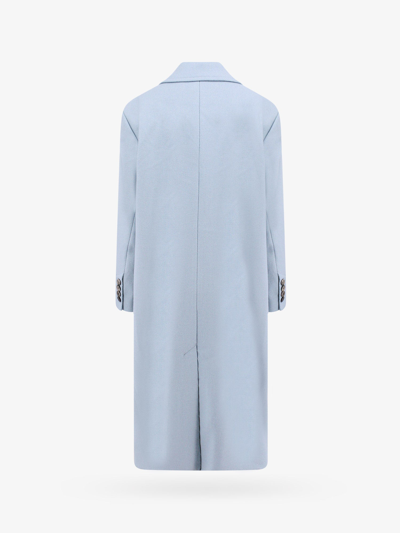 Shop Ami Alexandre Mattiussi Ami Paris Woman Coat Woman Blue Coats