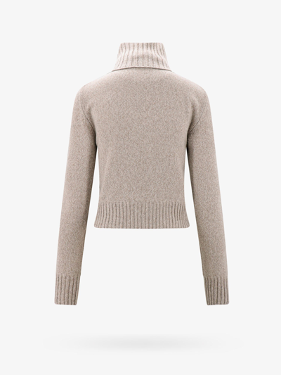 Shop Ami Alexandre Mattiussi Ami Paris Woman Sweater Woman Beige Knitwear In Cream