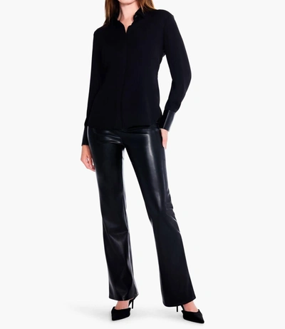 Shop Nic + Zoe Faux Leather Bootcut Pant In Black Onyx