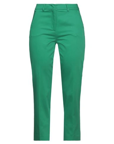 Shop Weekend Max Mara Woman Pants Emerald Green Size 4 Cotton, Elastane