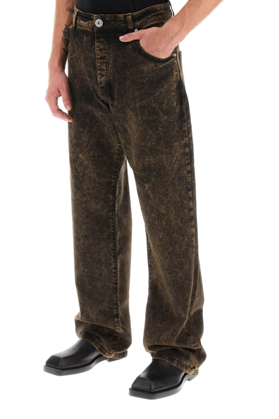Shop Balmain Loose Fit Jeans In Washed Denim Men In Multicolor