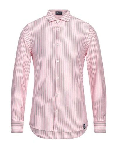 Shop Drumohr Man Shirt Pink Size S Cotton