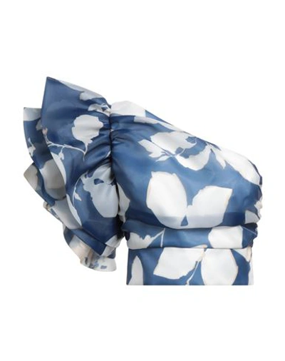 Shop Hanita Woman Top Navy Blue Size Xs Polyester