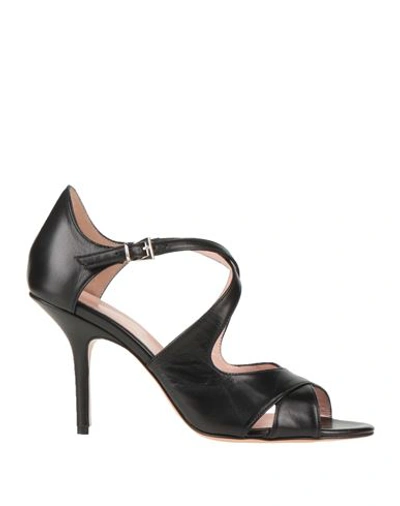 Shop Anna F . Woman Sandals Black Size 6 Soft Leather