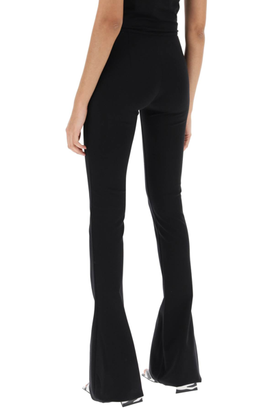 Shop Attico The  Bootcut Pants With Slanted Zipper Women In Black
