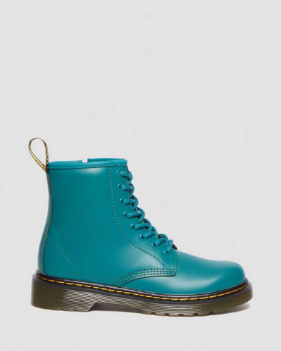 Shop Dr. Martens' Junior 1460 Leather Lace Up Boots In Green
