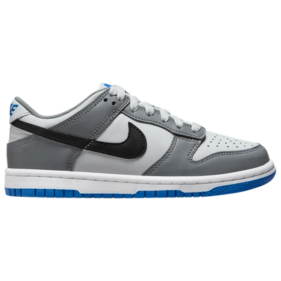 Shop Nike Boys  Dunk Low In Cool Grey/black/pure Platinum