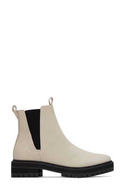Toms Dakota Womens Leather Pull On Chelsea Boots In Natural