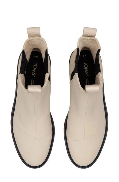 Toms Dakota Womens Leather Pull On Chelsea Boots In Natural