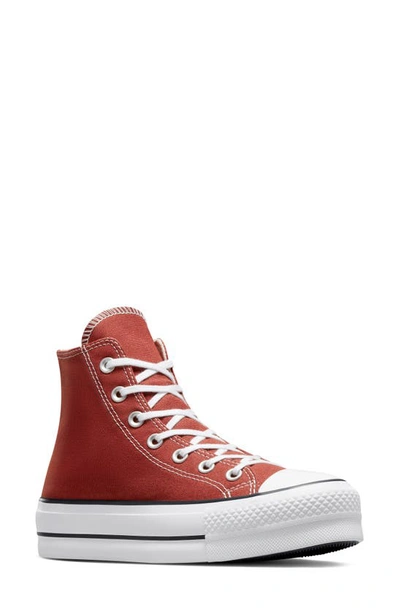 Shop Converse Chuck Taylor® All Star® Lift High Top Platform Sneaker In Ritual Red/ White/ Black