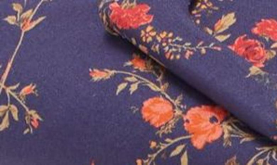 Ann Mashburn Buckle Flat In Navy Red Elizabeth Liberty