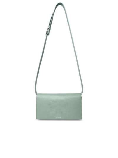 Shop Jil Sander 'all-day' Pastel Green Calf Leather Bag In Blue