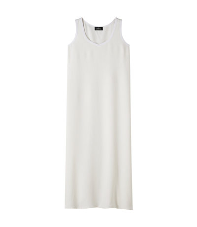 Apc Penny Dress In Aac - Off White