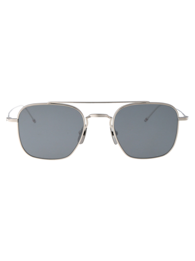 Shop Thom Browne Ues907b-g0001-045-50 Sunglasses In 045 Silver