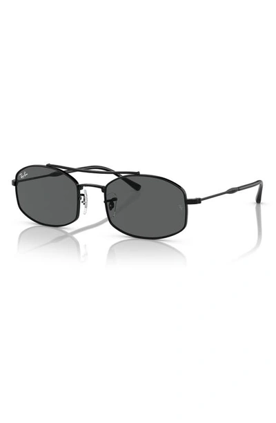 Shop Ray Ban Ray-ban 54mm Oval Sunglasses In Black