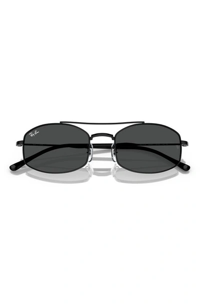 Shop Ray Ban 54mm Oval Sunglasses In Black
