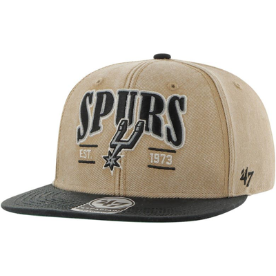 Shop 47 ' Khaki/black San Antonio Spurs Chilmark Captain Snapback Hat