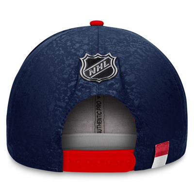 Shop Fanatics Branded  Navy/red Columbus Blue Jackets Authentic Pro Rink Two-tone Snapback Hat