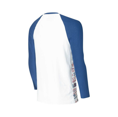 Shop Concepts Sport White/royal New York Giants Tinsel Raglan Long Sleeve T-shirt & Pants Sleep Set