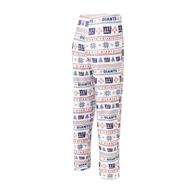 Shop Concepts Sport White/royal New York Giants Tinsel Raglan Long Sleeve T-shirt & Pants Sleep Set