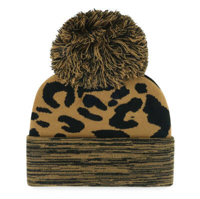 Shop 47 ' Leopard Philadelphia 76ers Rosette Cuffed Knit Hat With Pom