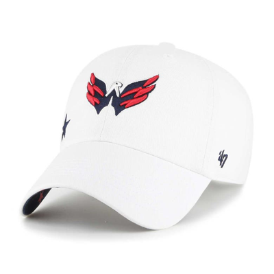 Shop 47 ' White Washington Capitals Confetti Clean Up Adjustable Hat