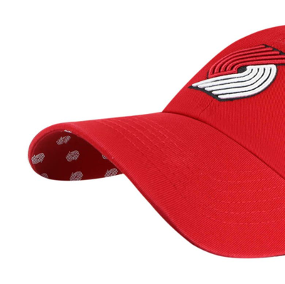 Shop 47 '  Red Portland Trail Blazers Confetti Undervisor Clean Up Adjustable Hat
