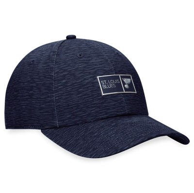 Shop Fanatics Branded  Navy St. Louis Blues Authentic Pro Road Adjustable Hat