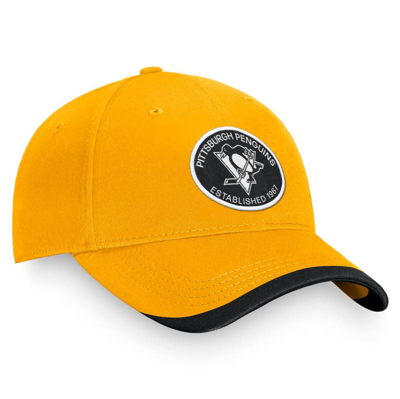 Shop Fanatics Branded Gold Pittsburgh Penguins Fundamental Adjustable Hat