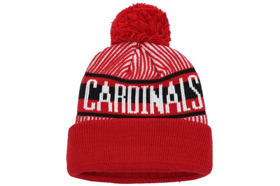 Shop New Era Youth  Cardinal Arizona Cardinals Striped  Cuffed Knit Hat With Pom